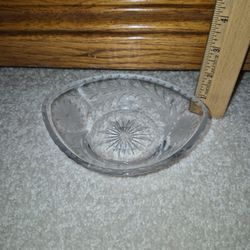 Vintage Heisley Revere Etched Glass Dish, 5.5"