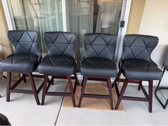 4 swivel counter height barstools