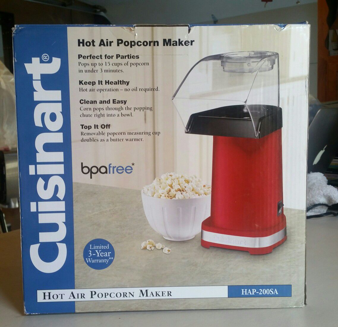 Brand New Cuisinart Hit Air Popcorn Maker Red HAP-200SA for Sale in San  Jose, CA - OfferUp