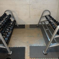 5-75 Lb Rubber Dumbbell Set 