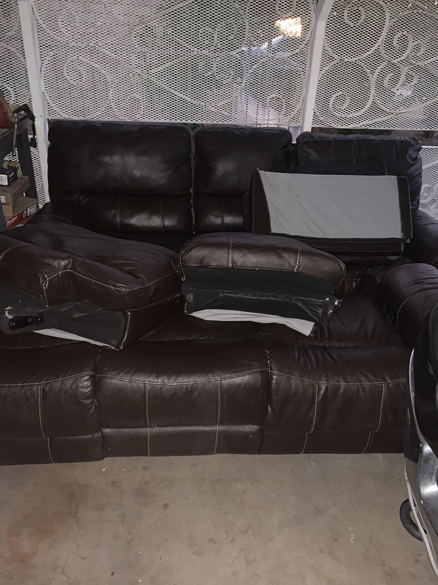 Two Sofa Recliners Large Heavy