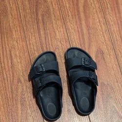 Kids Black Birkenstock Arizona Waterproof Slide Sandals 12-12.5US/30EU