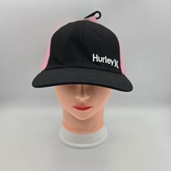 Hurley Corp Staple TruckerPink/Black Adjustable SnapbackHat