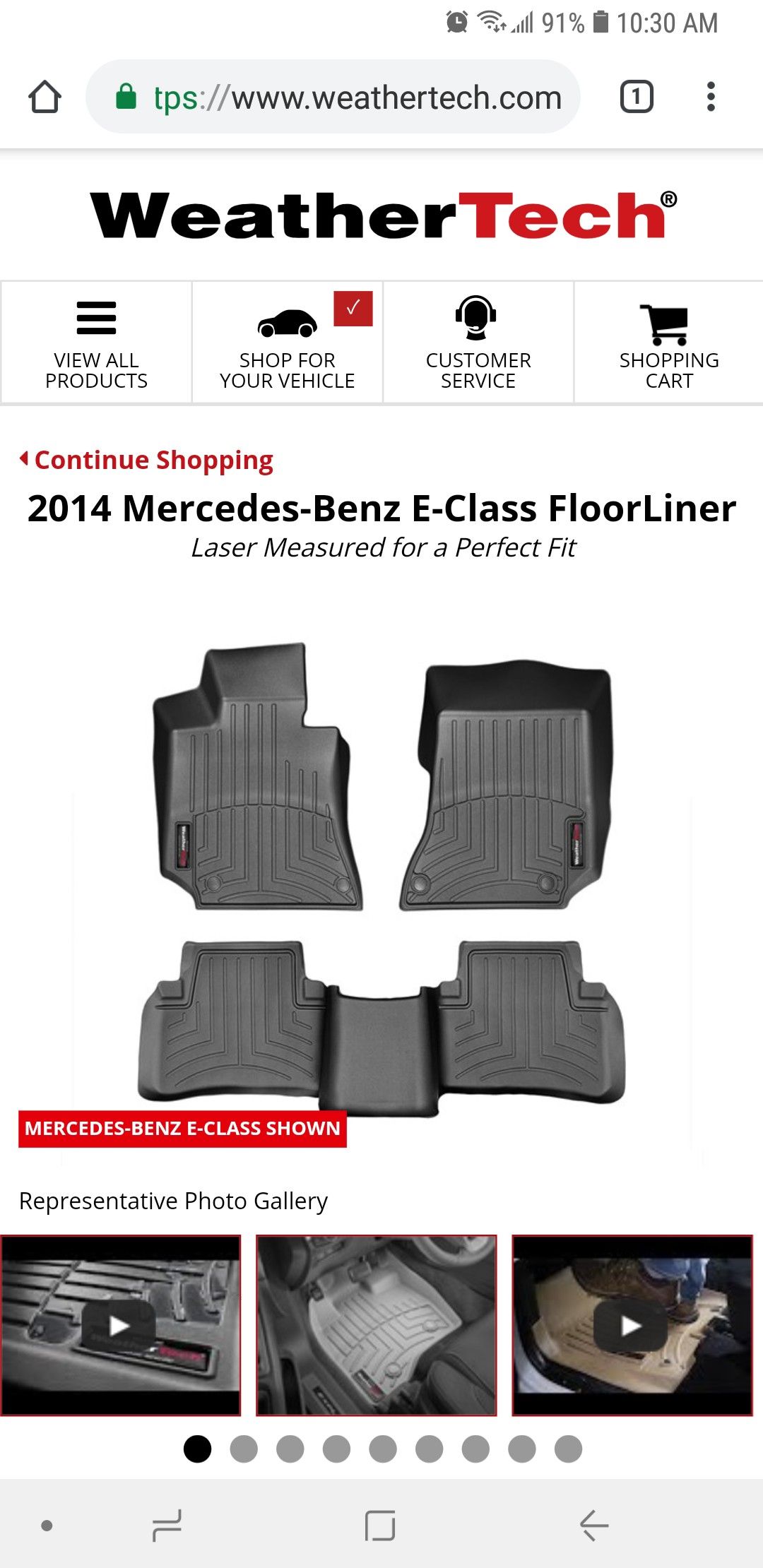 2014-2016 Mercedes-Benz E350 Sedan WeatherTech Floorliner