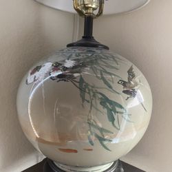 Antique Chinese Porcelain Lamp Light - 20x9”