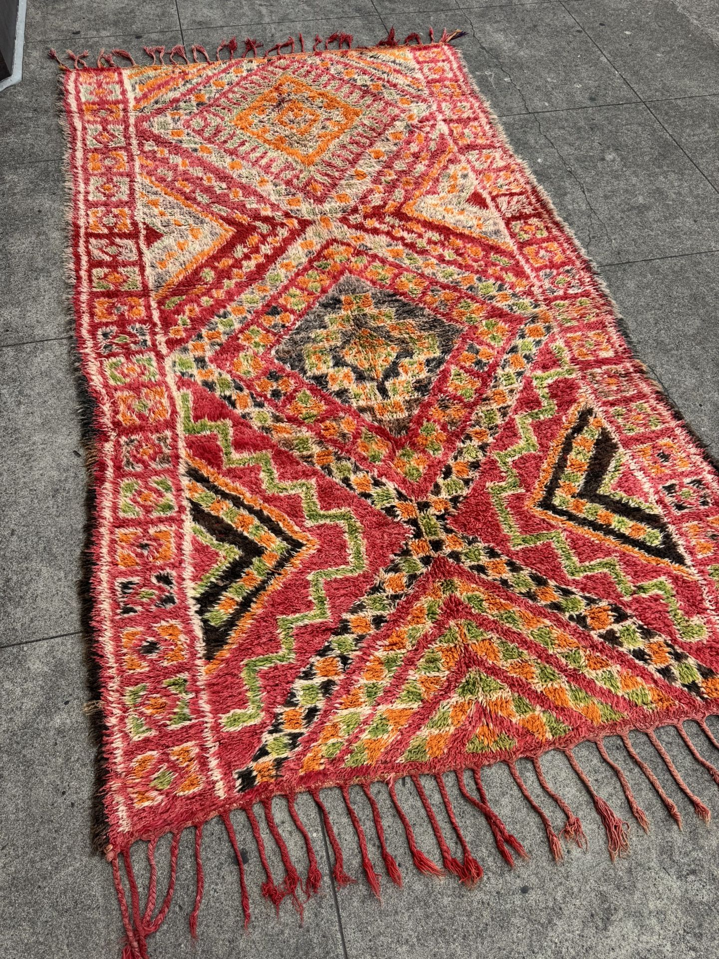 Vintage handmade Moroccan rug