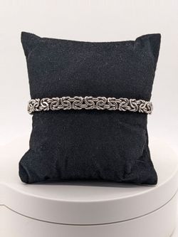 Atasay Kuyumculuk AK 925 Turkey Sterling Silver Byzantine Bracelet 7" 9.218g
