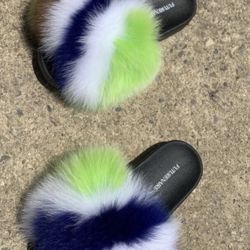 Prissy Real Fur Custom Slides Sizes 7.5,8,8.5 Only Message True Size & Order