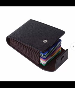 Fashion Unisex Business ID Credit Card Wallet Holder Name Cards Case Pocket Organizer 9 Card Slots+2 Multi-functional Position