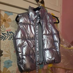 Girls Blue puffer vest