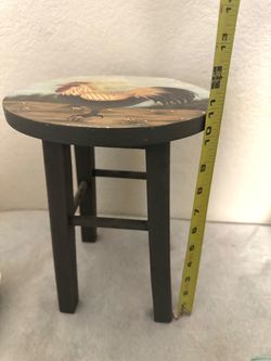 Wooden stool  Rooster  🐓🐓🐓✨🤎