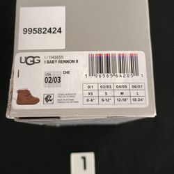 UGG - Infants Baby Rennon Ii Shoes | Chestnut | 1143651I-CHE | Authentic New