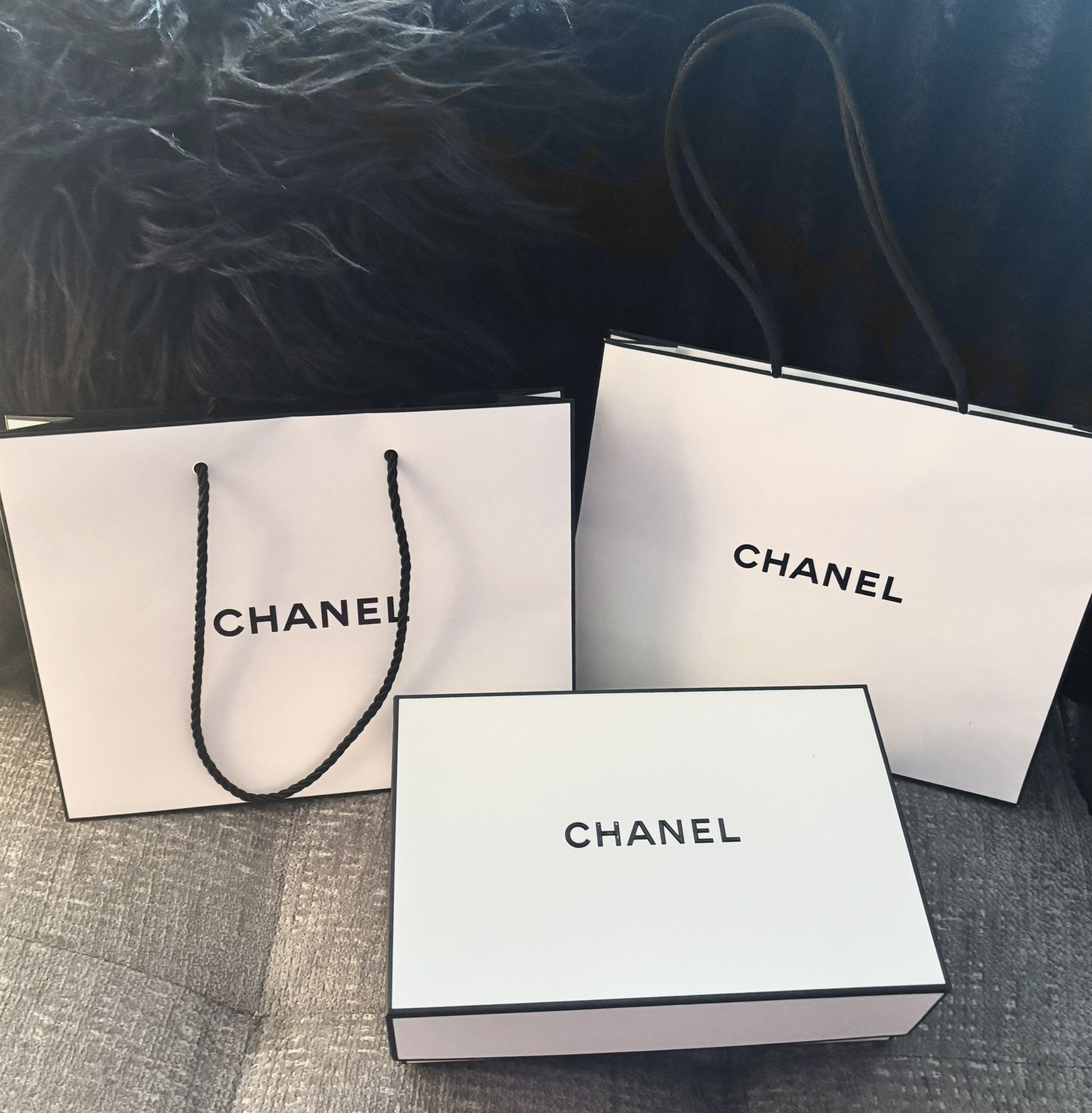 Authentic Chanel Gift Bags And Box