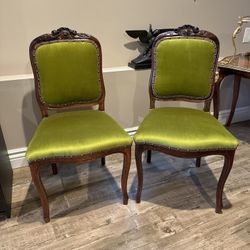 1800s Pair Of French Chairs Antique
