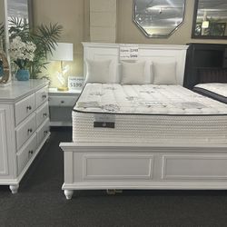 Brand New White Queen Bedroom Set