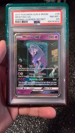 PSA 8.5 Mewtwo GX Shining Legends Secret Rare #78 OBO