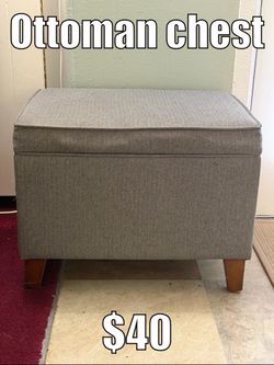 Grey ottoman