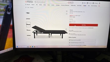 Adjustable lift bed frame KING. New in box
