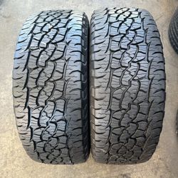 Tengo un par de llantas en muy buenas condiciones, marca BFGOODRICH 235/55R19 instaladas y balanceadas por el mismo precio $190