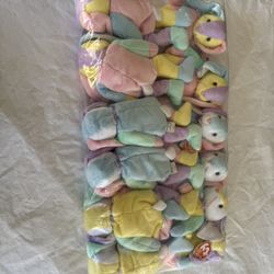 “Ty Beanie Babies Dippy Bunny Lot – Vintage 2002 Plush Rabbits – Collectible Toy Set (12)”