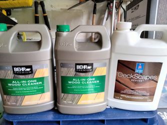 Behr Wood Cleaner & Sherwin Williams Deck Scapes Revive