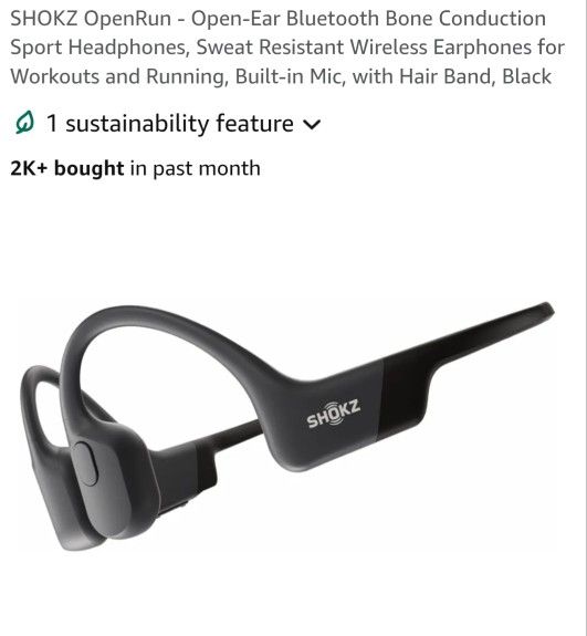 Shokz Bone Conduction Sport Headphones