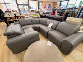 Gray Reclining Sectional Sofa