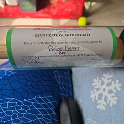 Certified Authentic Rafael Devers Autographed Bat 