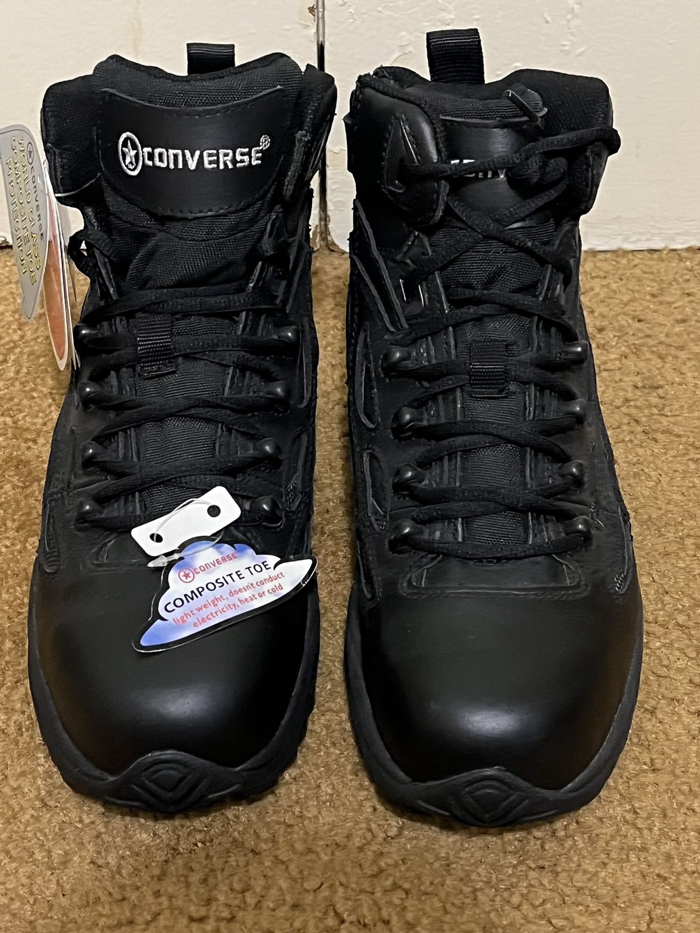 Converse 6" Composite Toe Stealth Boots with Side Zipper