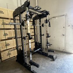 Brand New Commercial Power Rack Smith Machine With 2 165lb Weight Stacks | Multi grip Pull Up Bar | Free Install & Delivery 🚚 |