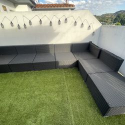 Outdoor Sectional With Cushions 