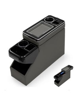 Center Console Between Seat Organizer For Minivans, SUVs -Gray-