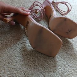 Pink Strappy Heels