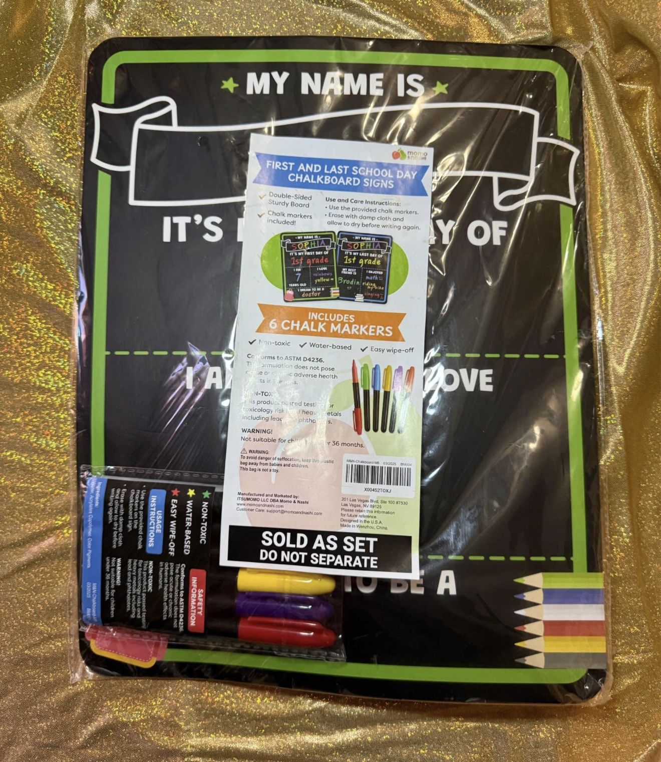 First & Last Day of School Chalkboard Sign Set ✏️🍎