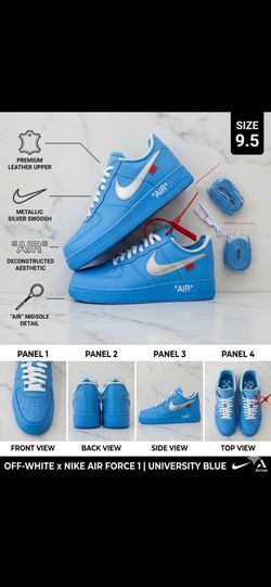 Off-White x Nike Air Force 1 University Blue Size 9