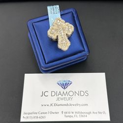 Ring Cross Diamonds 💎 Real 1ok Gold 