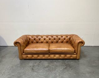 Joybird, Clayton Chesterfield Leather Sofa