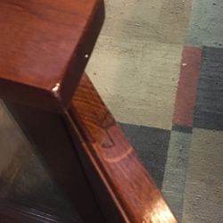 Vintage Wooden Tri-fold Vanity Mirror