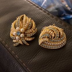 Vintage Bsk Brooches