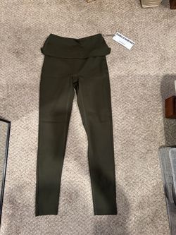 Girlfriend Collective Olive Green Foldover Leggings Small NWT