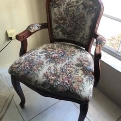 Queen Anne Side/hostess /accent Chairs Set Of 2
