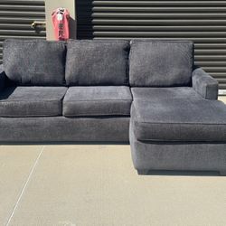 Living Spaces Charcoal L shape sectional 