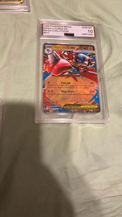 Mega Lucario EX Graded GEM-MT 10 Pokemon Card