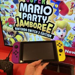 Nintendo Switch With Free Games And Joycons  