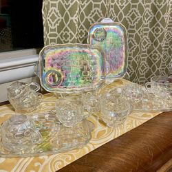 12 Piece Federal Glass Yorktown Snack Set