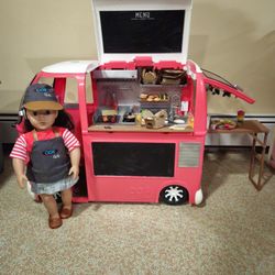 Our Generation Grill To Go Food Truck & Rayna Doll