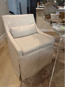 Restoration Hardware linen chair