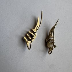 Gold - 14k horseshoe earrings - 245