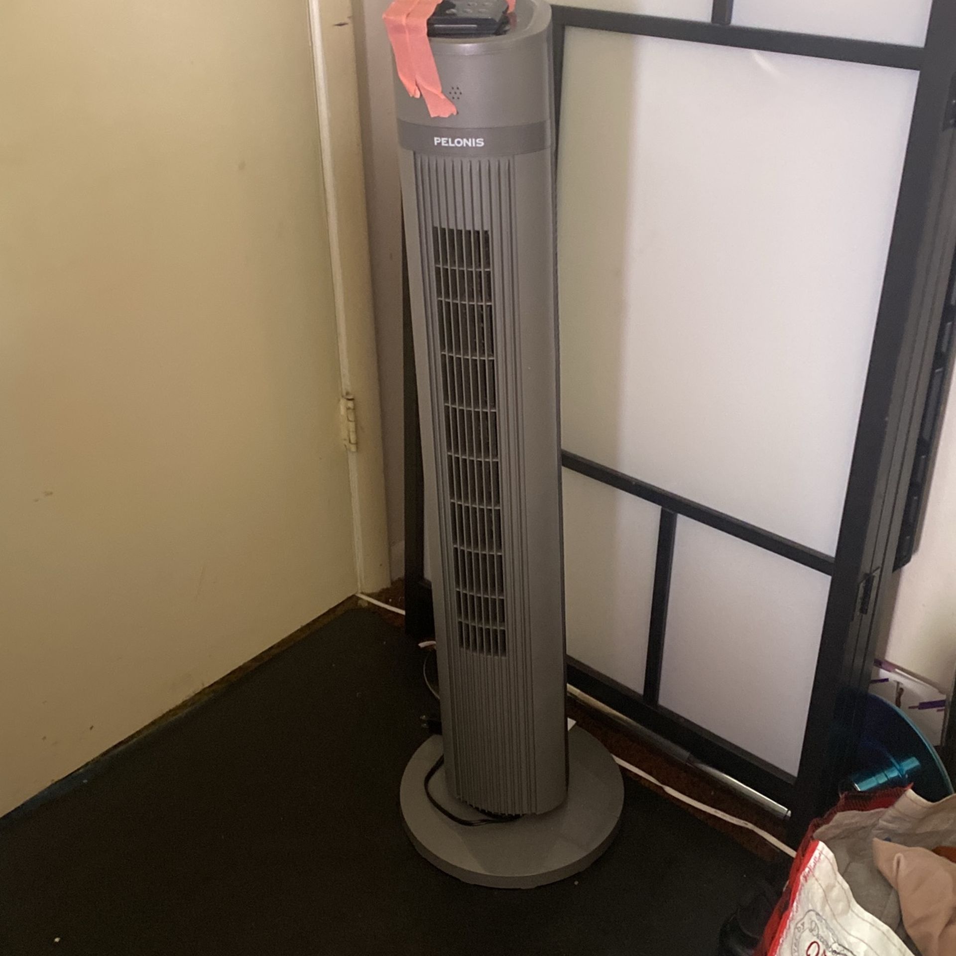 Pelonis Oscillating Grey Tower Fan