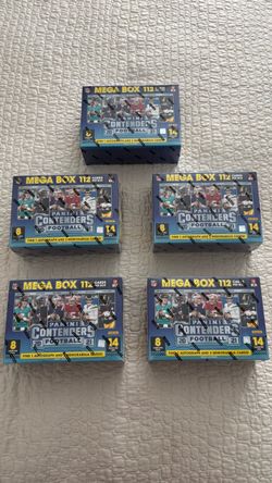 2021 Panini Contenders Football Mega 5 boxes $60 each $300 for all